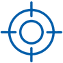 Blue target icon representing quality and compliance