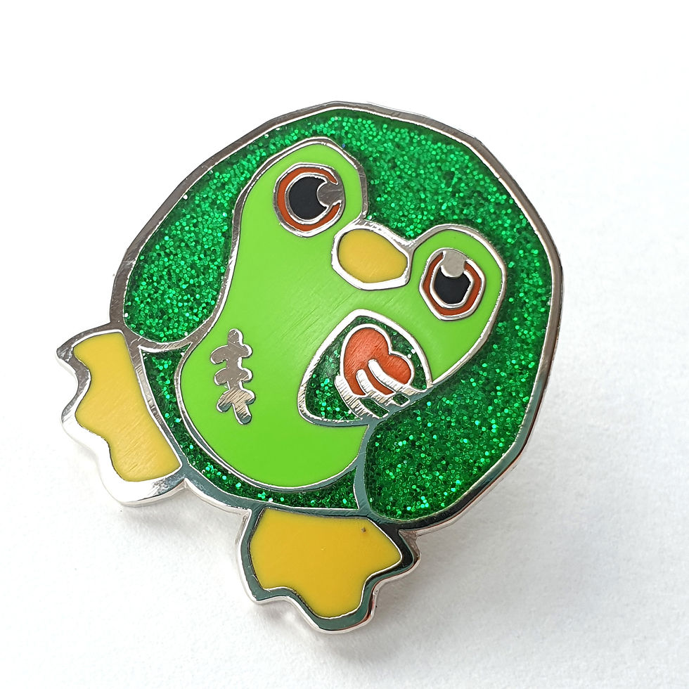 Thumbnail: Zombie Penguin Hard Enamel Glitter Pin