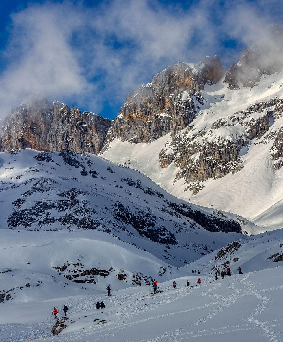 Picos de Europa tras una gran nevada invernal