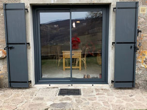 Rénovation coulissant Alu 7016 et volet battants Alu 7016