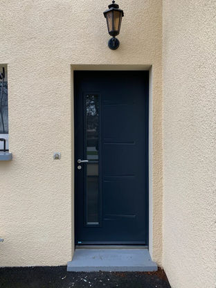 Porte entrée acier gris 7016 akita dépose total