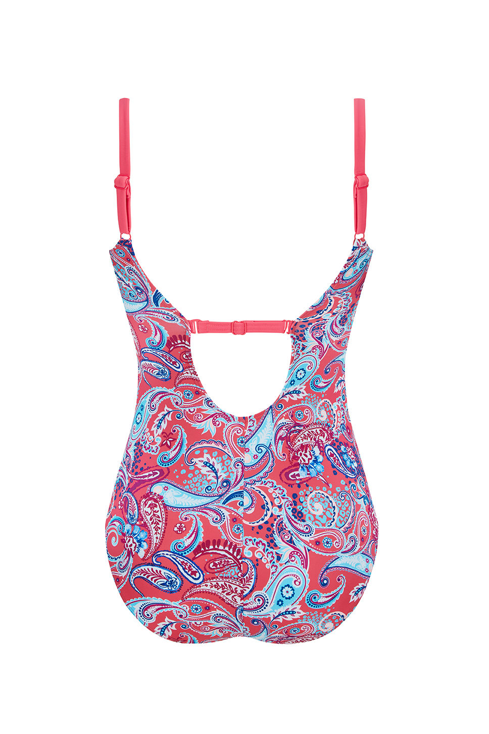 Thumbnail: Amoena Barbados One Piece Mastectomy Swimsuit - Hot Pink / Multi