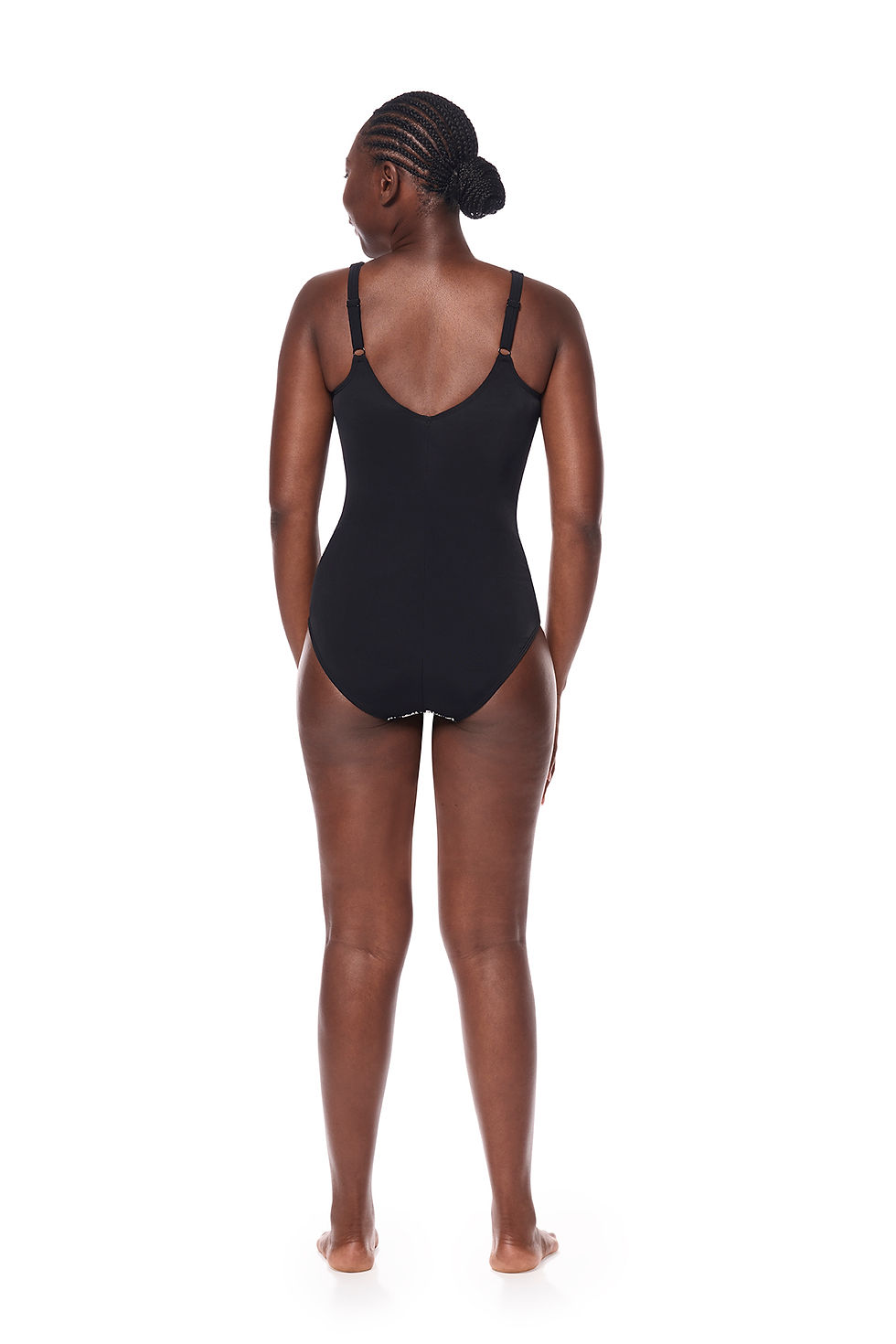 Thumbnail: Amoena Salta Full Bodice Mastectomy Swimsuit - Black / Off-White