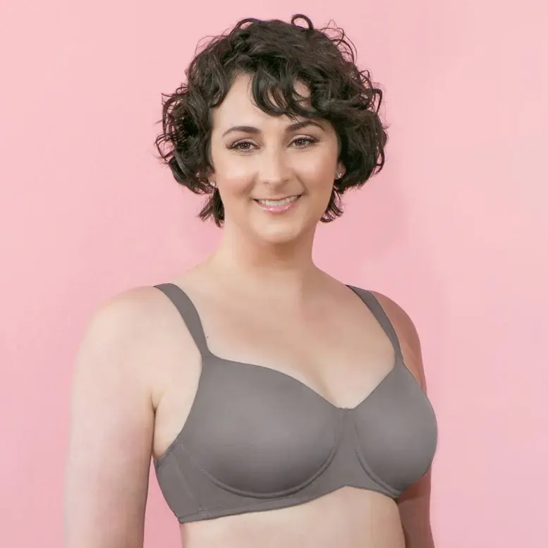 ABC Non Underwired Silhouette Mastectomy Bra - Cool Grey