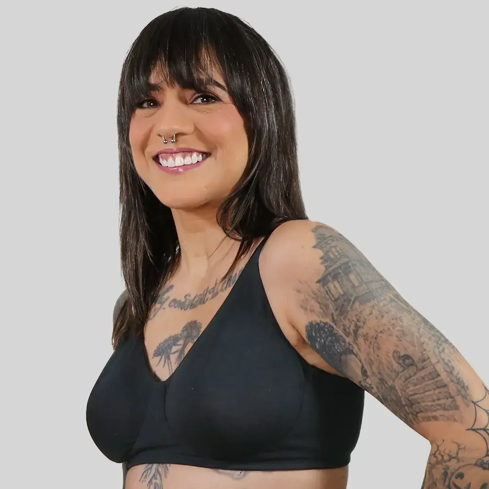 ABC Classic Cotton Non Underwired Mastectomy Bra - Onyx