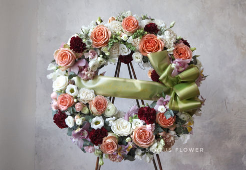 Corona Funebre - beatus flower, fiorista a segrate, Milano due, san felice, milano