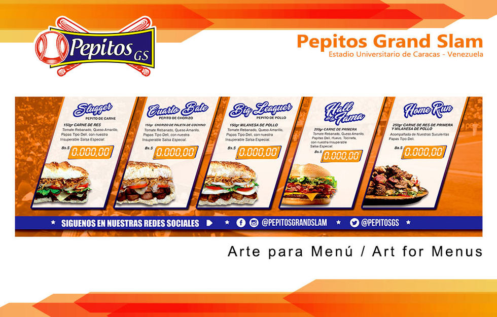 Menú adaptado al espacio del cliente.