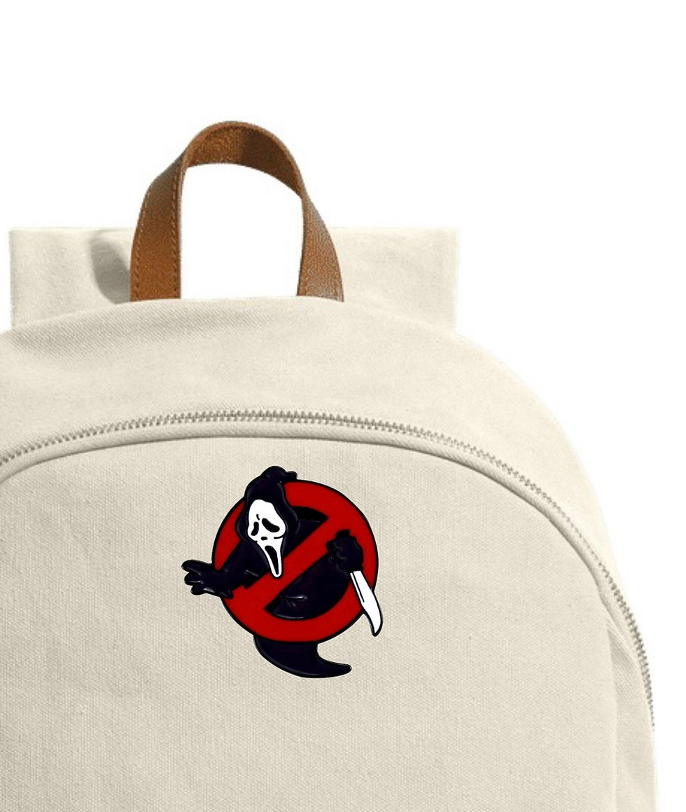 Thumbnail: Crossed ghost pin suitable for jackets, bags, and backpacks