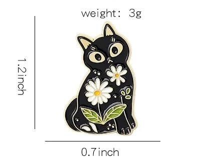 Thumbnail: Cat Flower Brooch – Stylish Floral Cat Pin Accessory