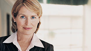 Blond professional woman