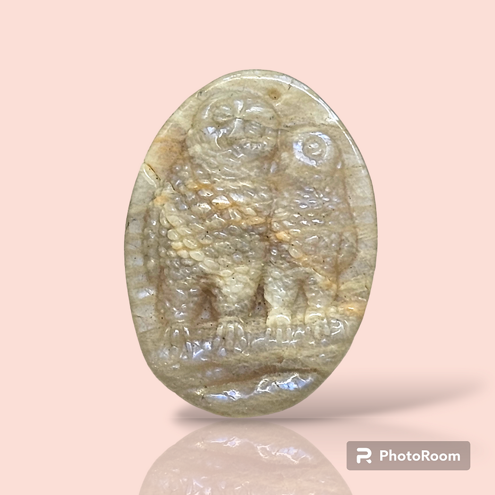 Belmorite Owl Carving 