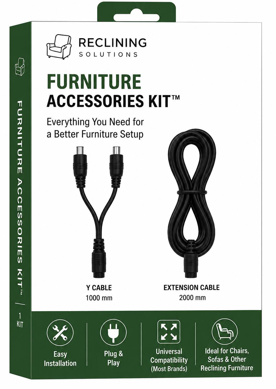 Accessories Cables Kit include Y cable and 78" extension cord