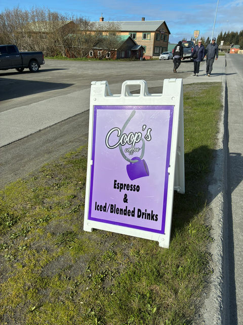 Sandwich board by The Homer Sign Company