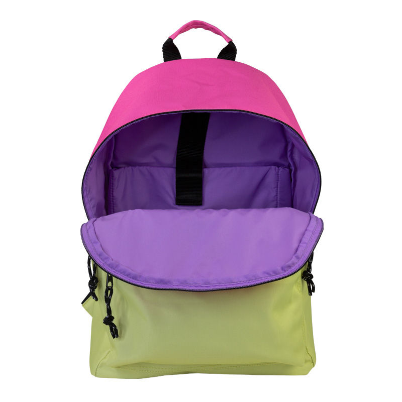 Thumbnail: Sac à dos scolaire 2 fermetures éclair (22L) Sunset, jaune-rose