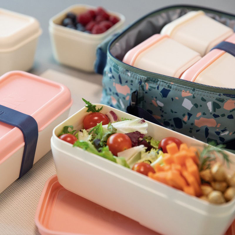 Miniature : Boîte alimentaire rectangulaire 0,75 l, couvercle rose