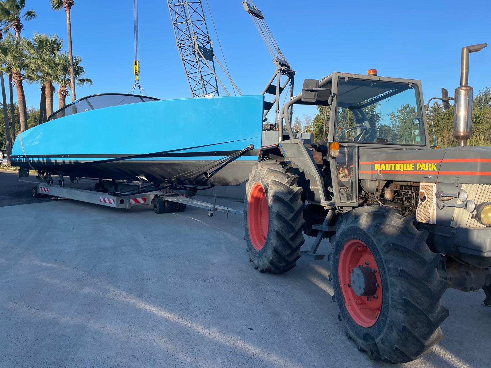 stockage bateau extérieur sur parc sécurisé