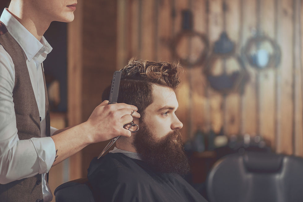 Friseursalon-Haarschnittszene