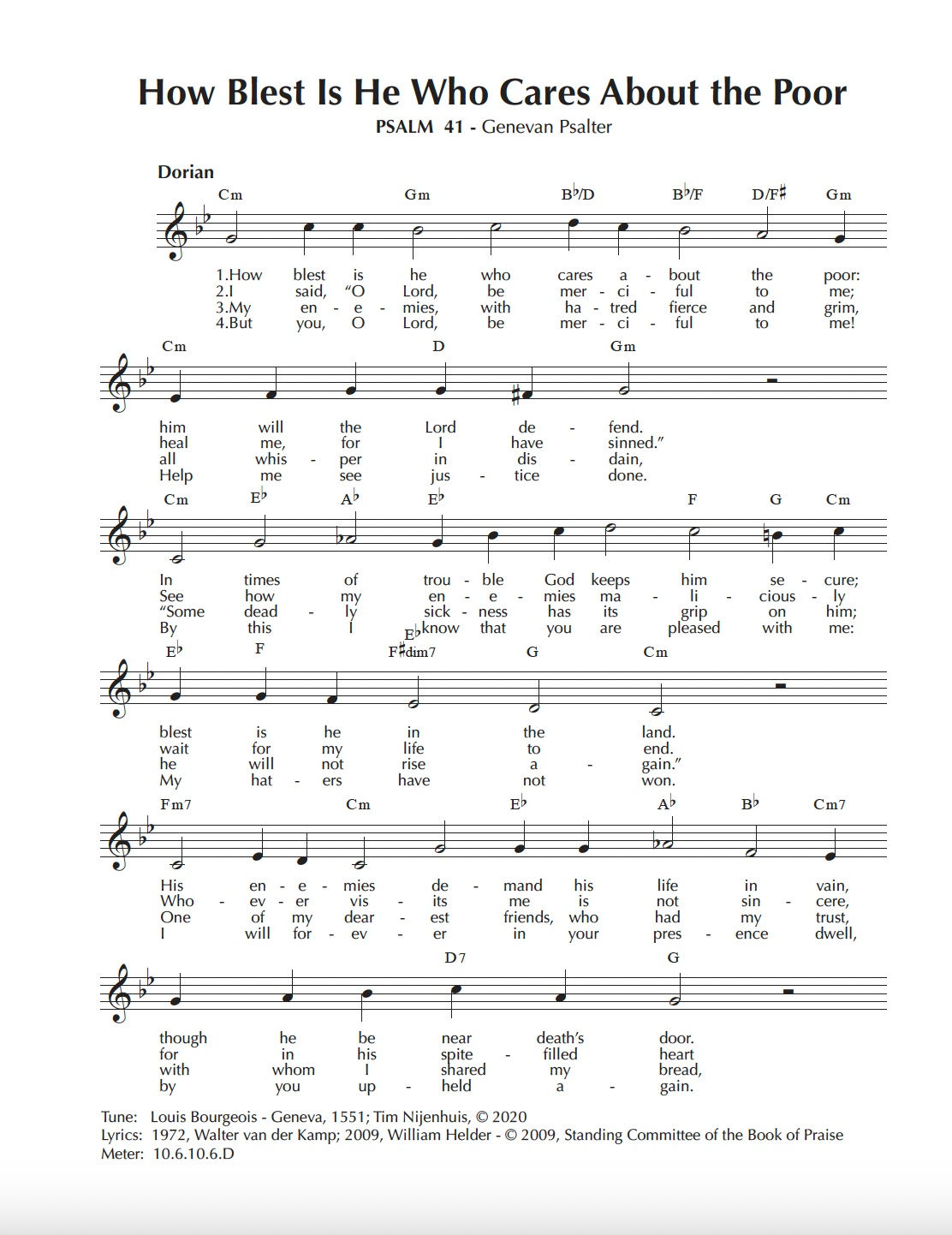 041 - Psalm 41 Geneva Lead Sheet