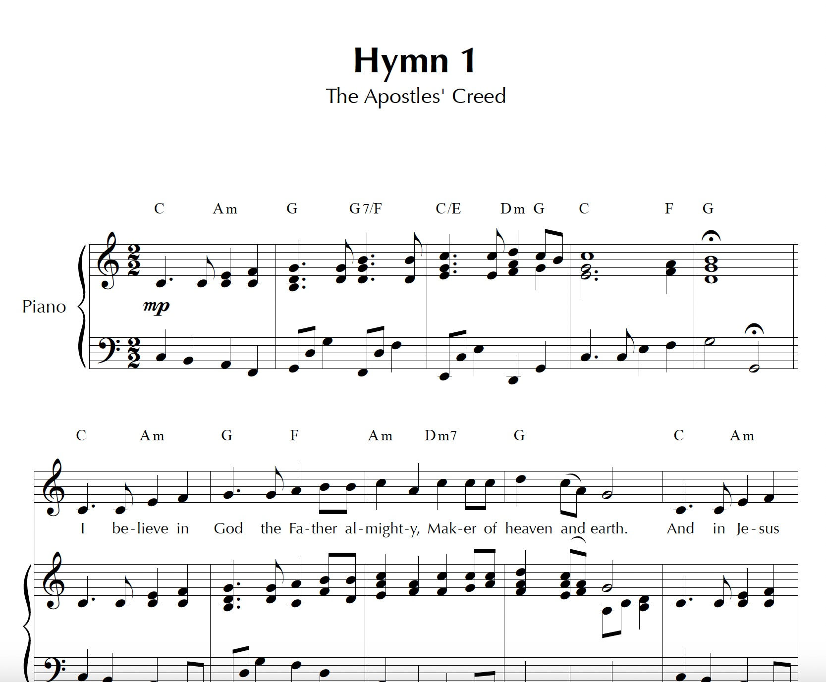 Hymn 01 - The Apostles' Creed