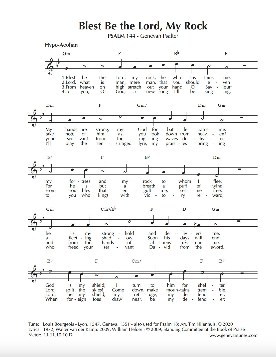 144 - Psalm 144 Geneva Lead Sheet
