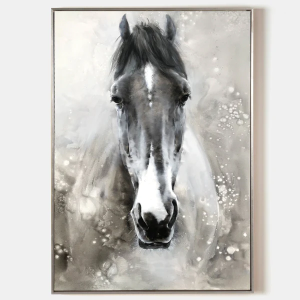 black abstract horse