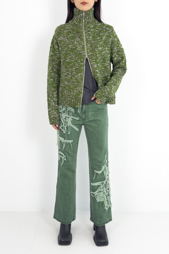 新品】Facade Teddy zip sweater 3-4Y Stone Façade Zita Teddy Zip