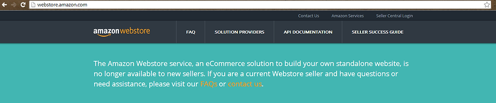 amazon webstore shutting down