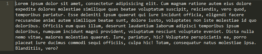 Lorem Ipsum in Sublime Text