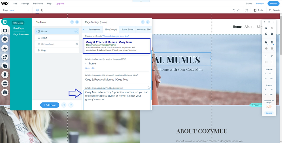 optimizing your wix website for search
