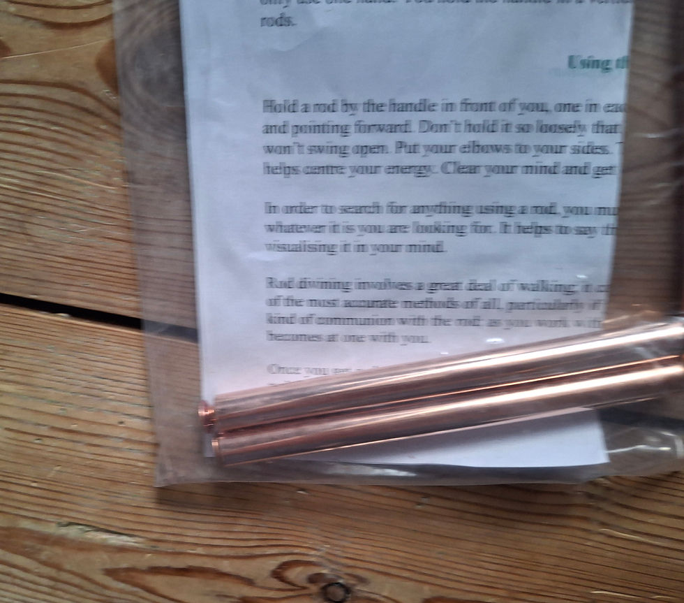 Thumbnail: Copper Dowsing Divining Rods with Handles and full instructions size L