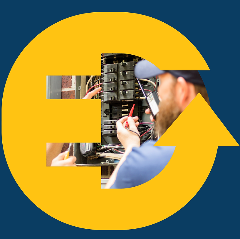 men fixing electrical wirings