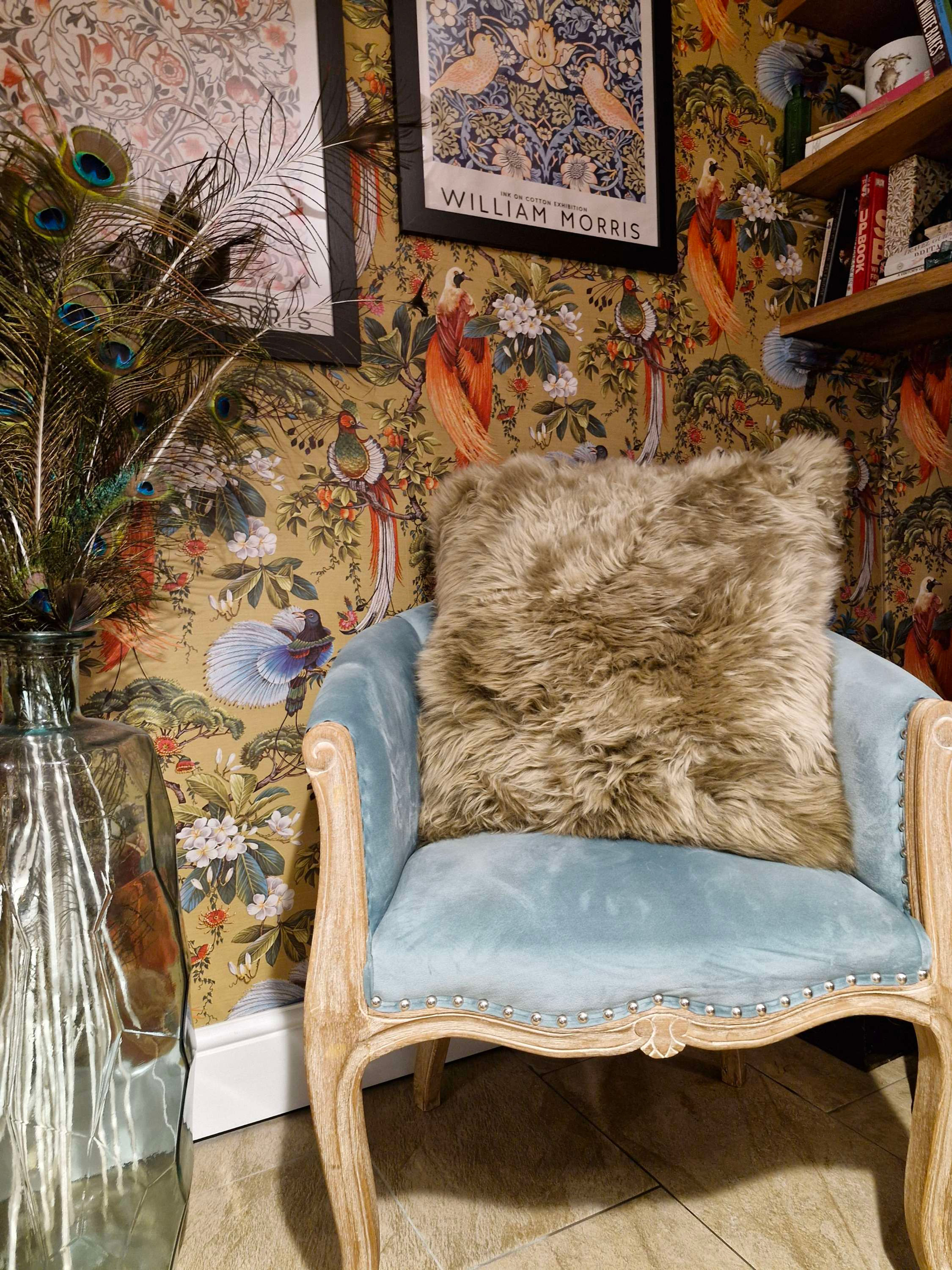 Taupe Sheepskin cushion (Large)