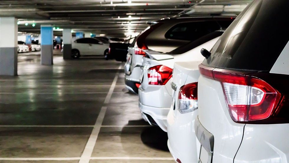 Kurumsal yönetim kapsamında düzenlenen kapalı otopark alanı.