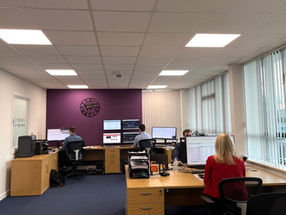 Professional Energy People office showing new lighting