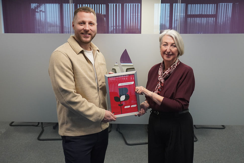 Shane Young pictured with Linda Spencer