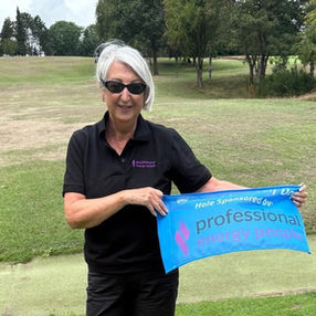 Linda sponsoring a golf day for the Chesterfield FC Community Trust