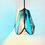 Thumbnail: Small Hanging Trinity Lamp_Art Deco Vintage Stained Glass Light