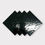 Thumbnail: 4 Pack Black Opaque COE 96 Fusible Glass Sheets Mosaic Squares
