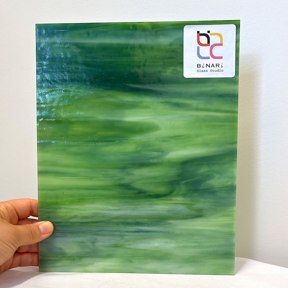 Thumbnail: 8x10 in Stained Glass: Dark Green Dense Opal