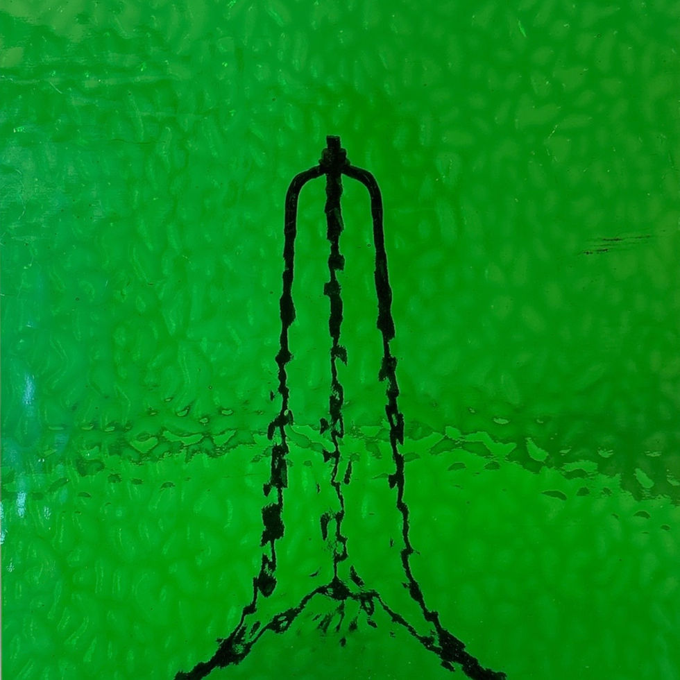 Thumbnail: 8x10 in Stained Glass: Green English Muffle