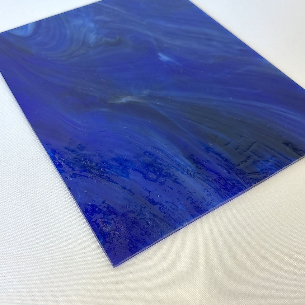 Thumbnail: 8x10 in Stained Glass: Cobalt Blue/Violet/Light Opal