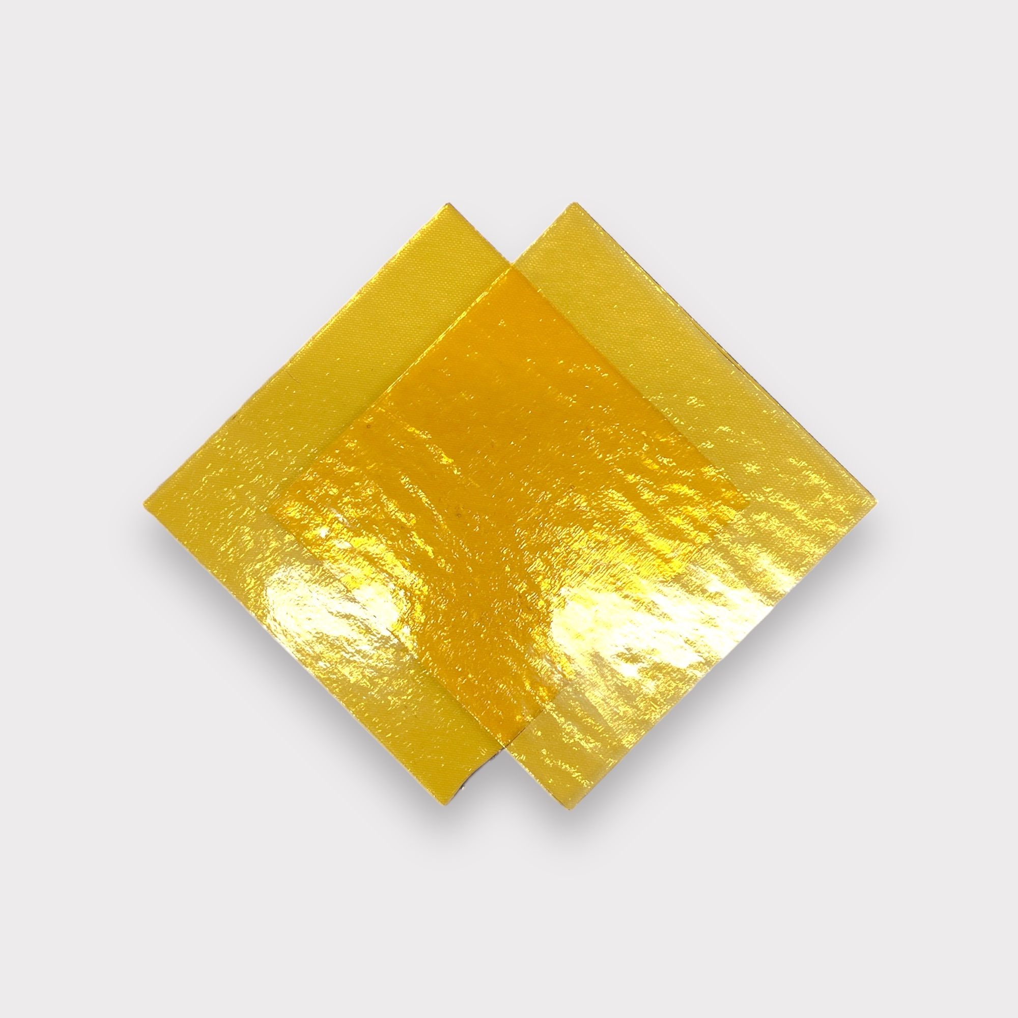 2 Pack Honey Transparent COE 96 Fusible Glass Sheets Mosaic Squares