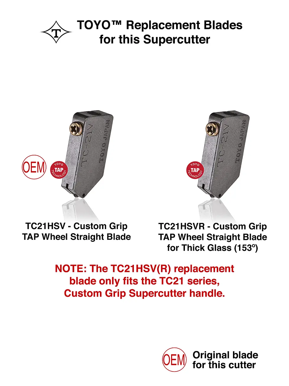 Thumbnail: [TC-21SVR] TOYO™ Custom Grip Supercutter - Straight Blade