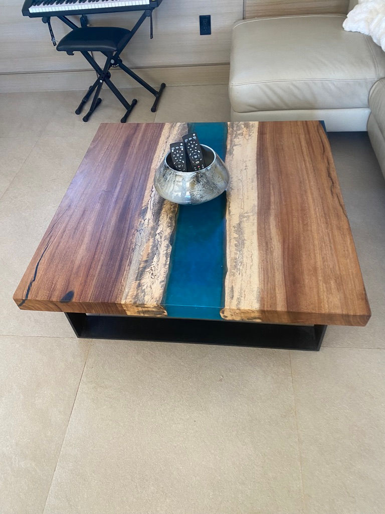Coffee table resin