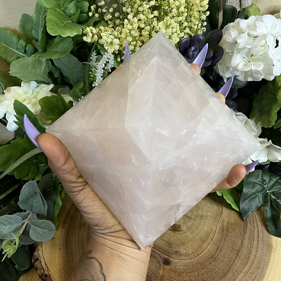 Thumbnail: Ethereal 4.3lb Rose Quartz Pyramid 
