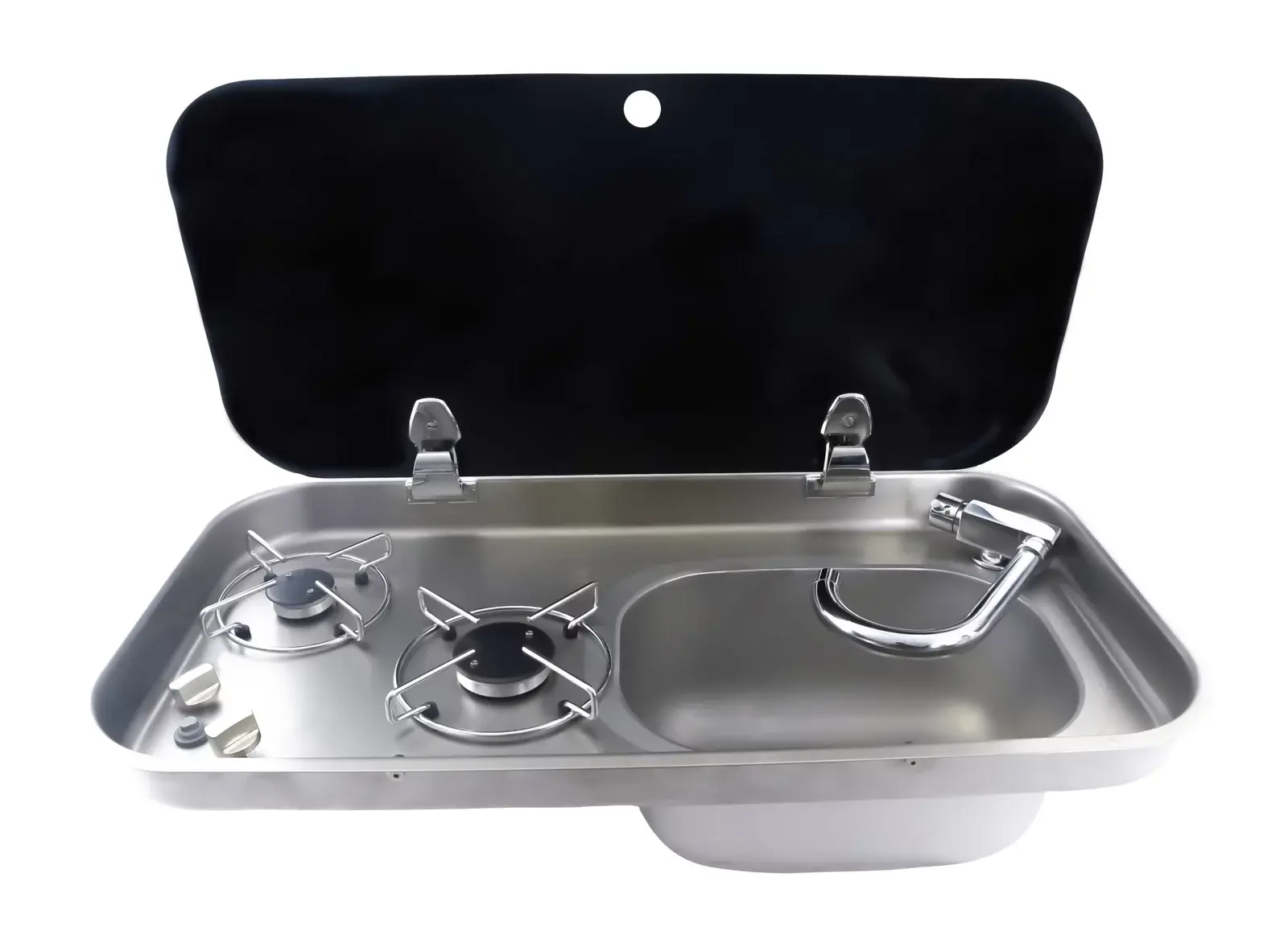 Cam Kapaklı Çiftli Gömme Ocaklı Evye – FSM 3453 ( MUSLUK HARİÇ )