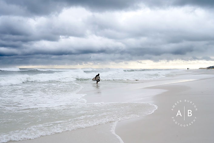 surfer at pensacola beach photography in Florida