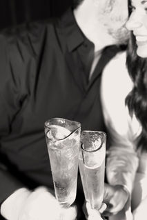 HEART CHAMPAGNE GLASSES ENGAGED