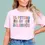 Thumbnail: Dual Language Teacher - Cotton Short Sleeves Pink Shirt Printed El Futuro Es Bilingue