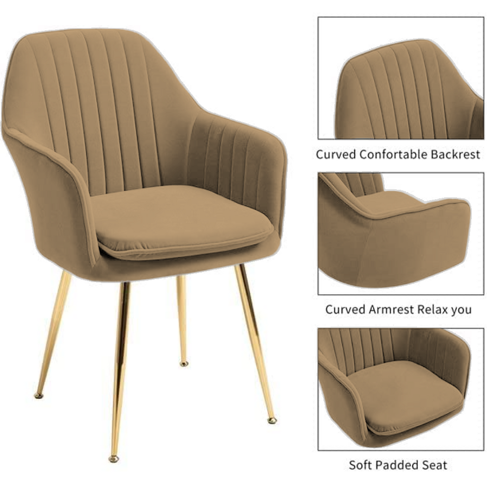 Thumbnail: Suede Velvet Clover Chair